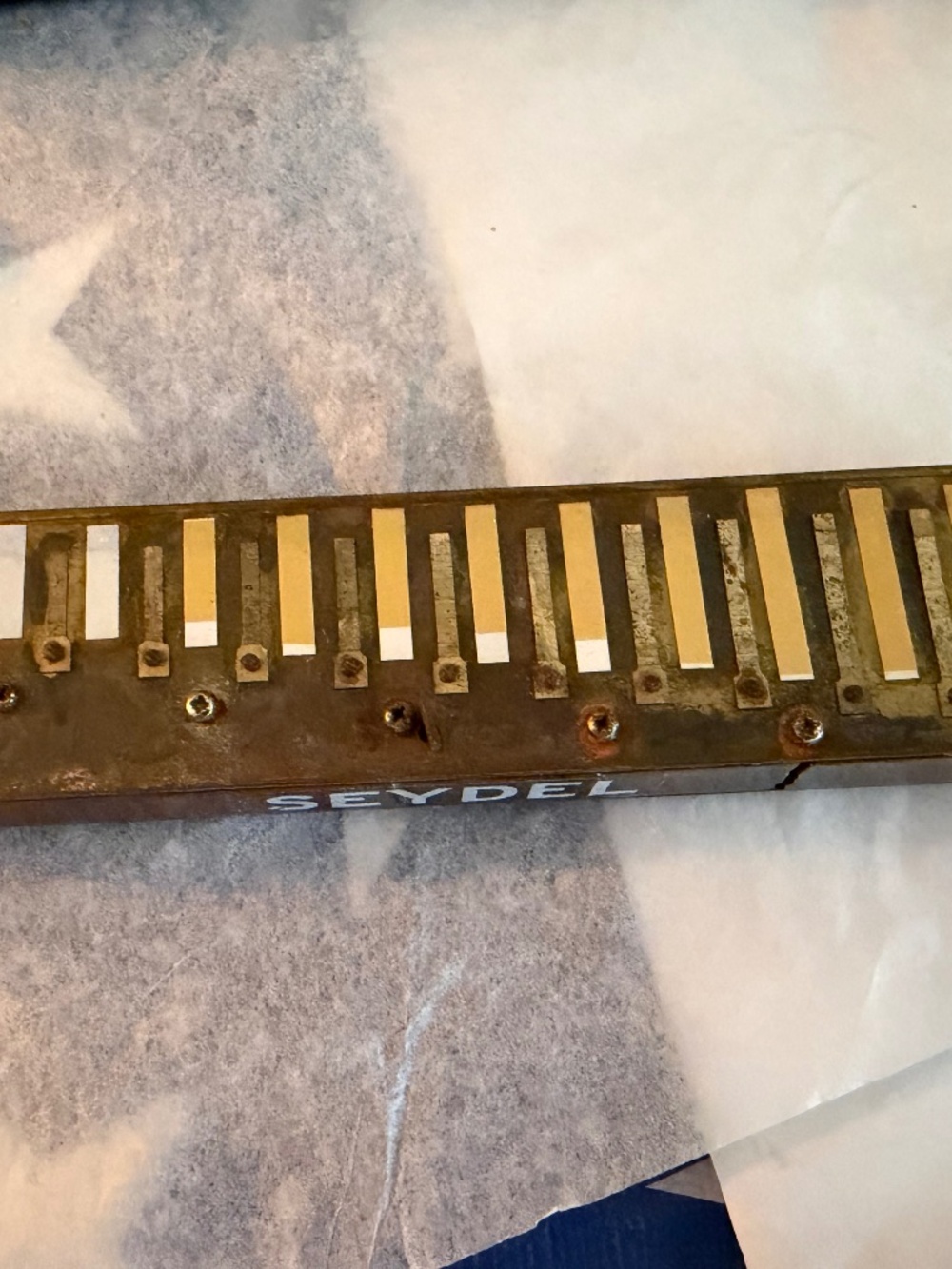 Seydel chromatic harmonica reed plate